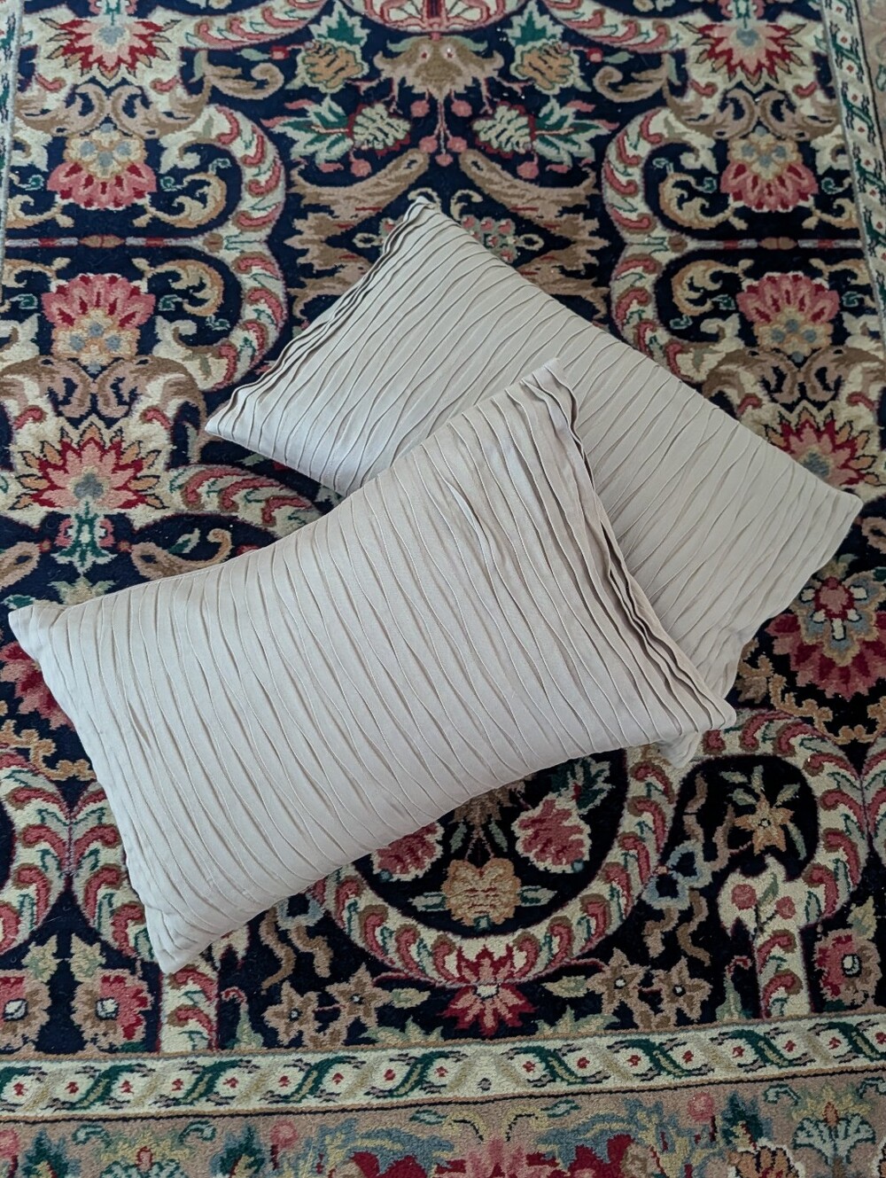 NICOLE MILLER HOME shutter pleated lumbar pillow pair